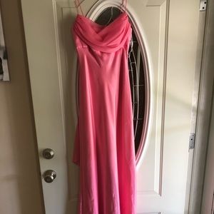 Pink long dress